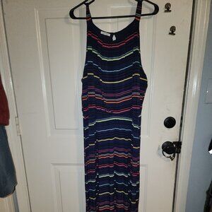 Maurices Rainbow Striped Maxi Dress, 2x